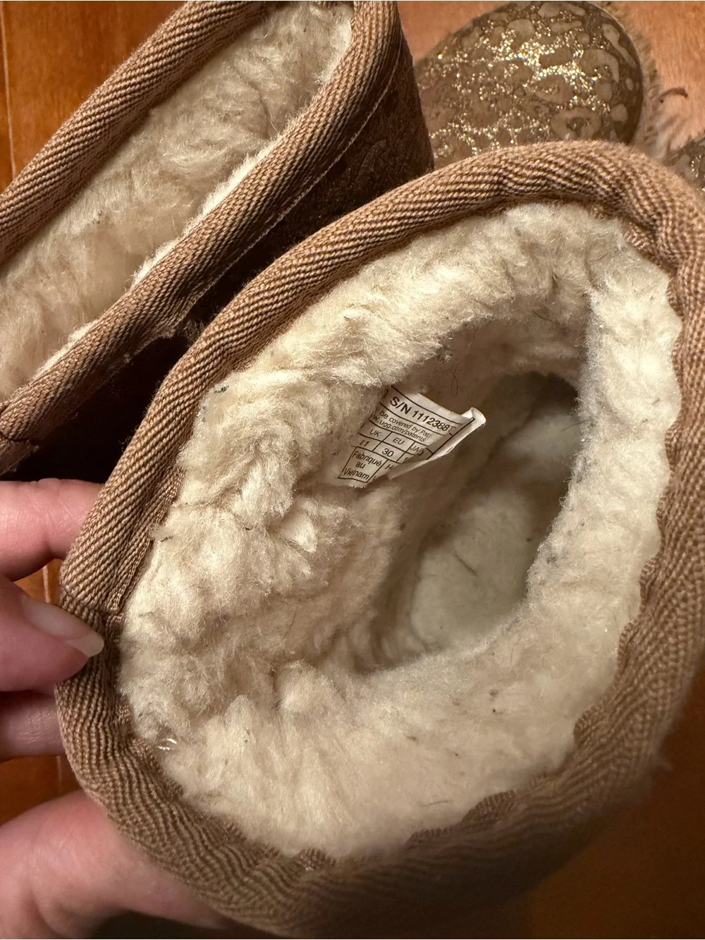 UGG Kids Metallic Brown Patterned Faux-Fur Boots
